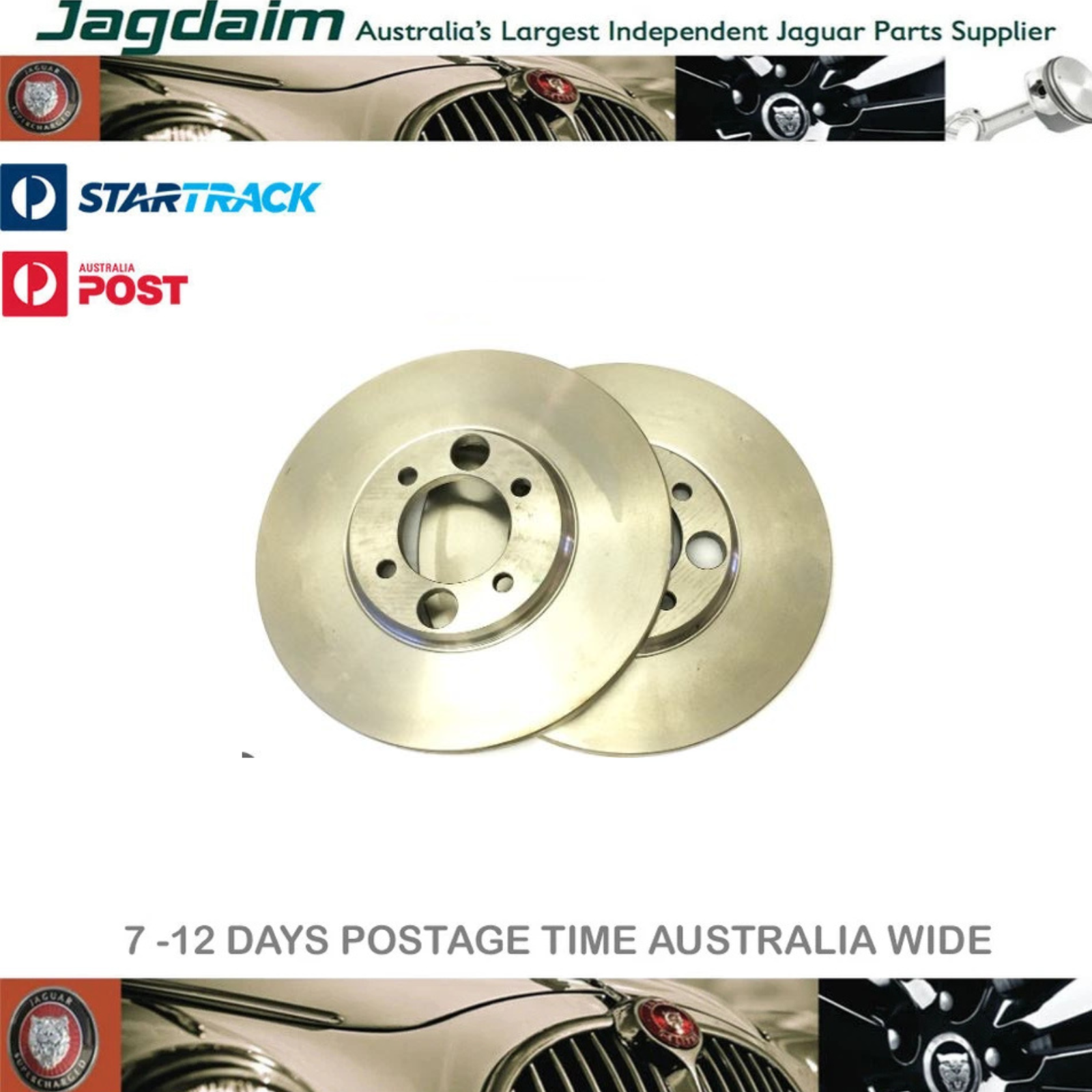 57-111.png New Jaguar Brake Disc Rear S2 E type Pair C26779P - Image 1