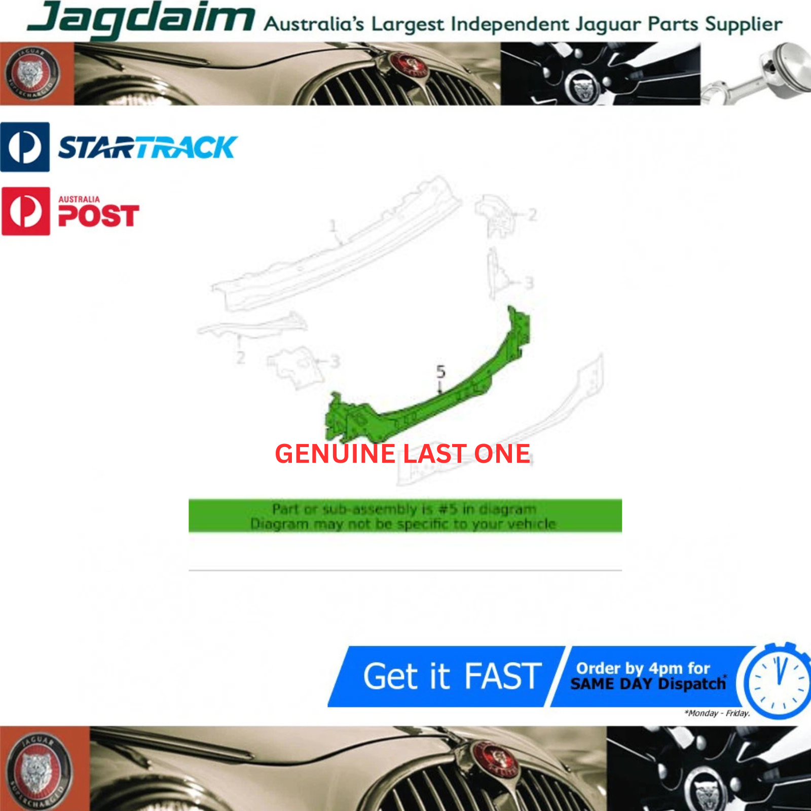 57-116.png New Jaguar Rear Body Reinforced Inner 2016-2020 Jaguar XF T2H4160 - Image 1