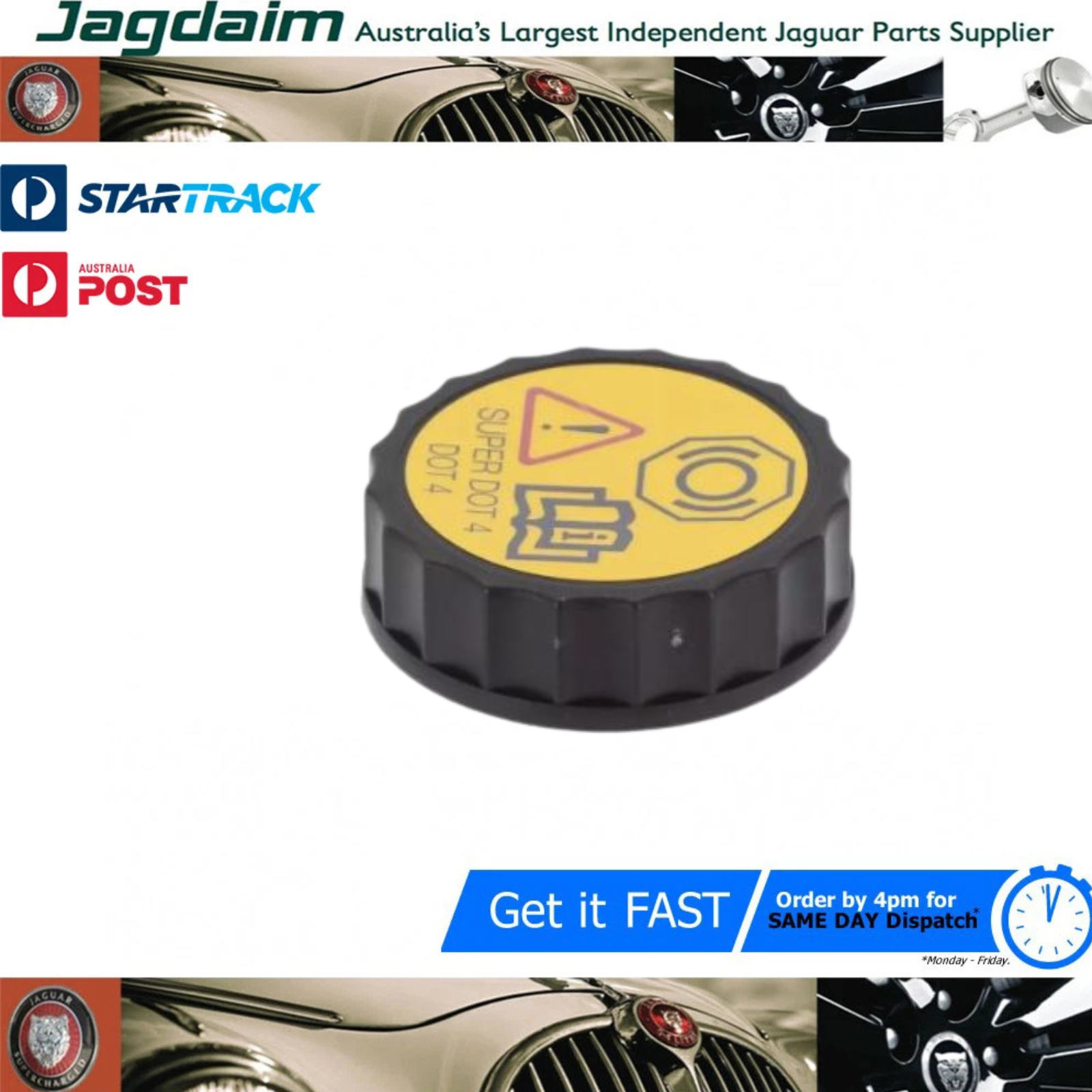 57-120.png New Jaguar Brake Fluid Reservoir Filler Cap X Type 2.0 C2S4683 - Image 1