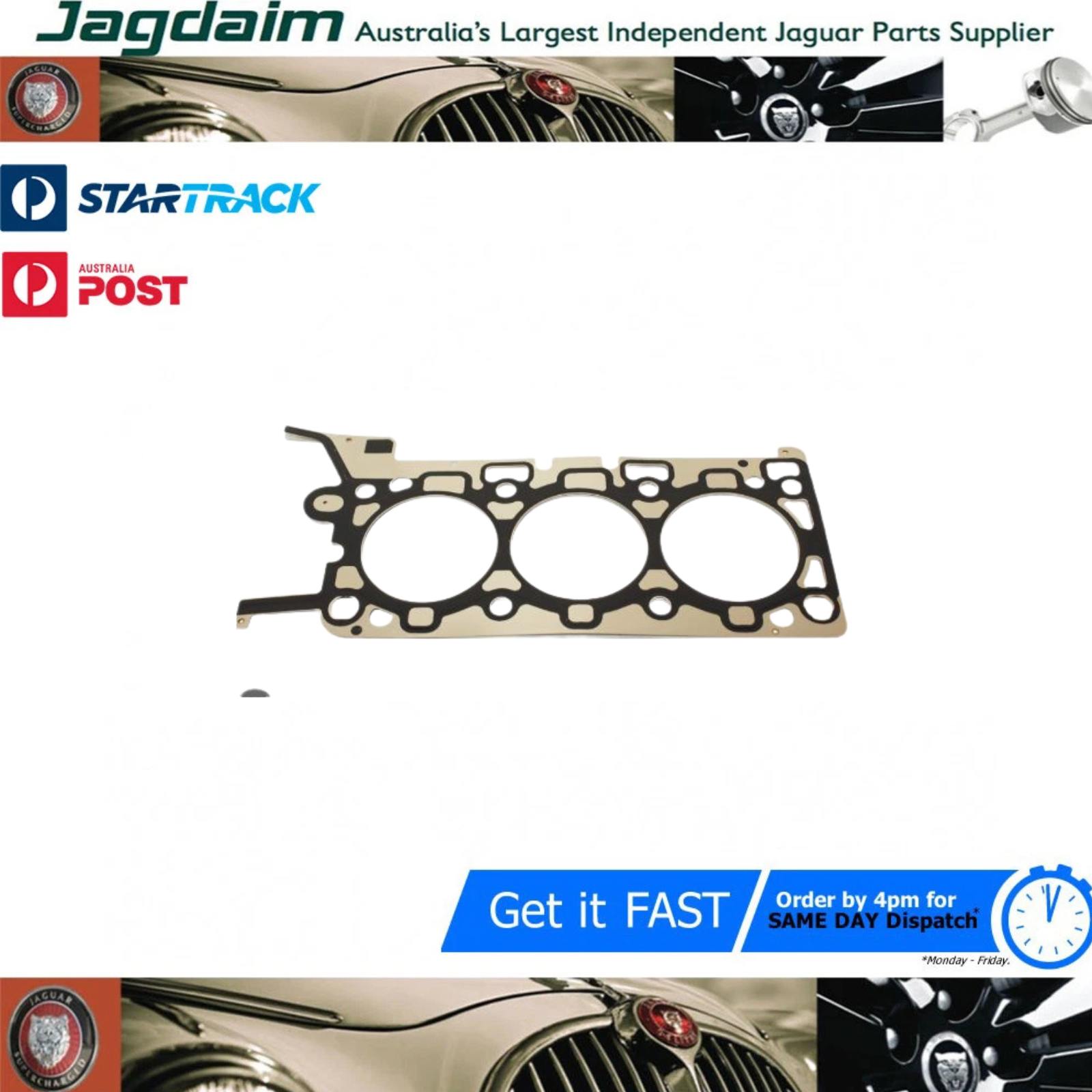 57-149.png New Jaguar Cylinder Head Gasket LH 3.0 Ltr S Type X Type X350 XR843474 - Image 1