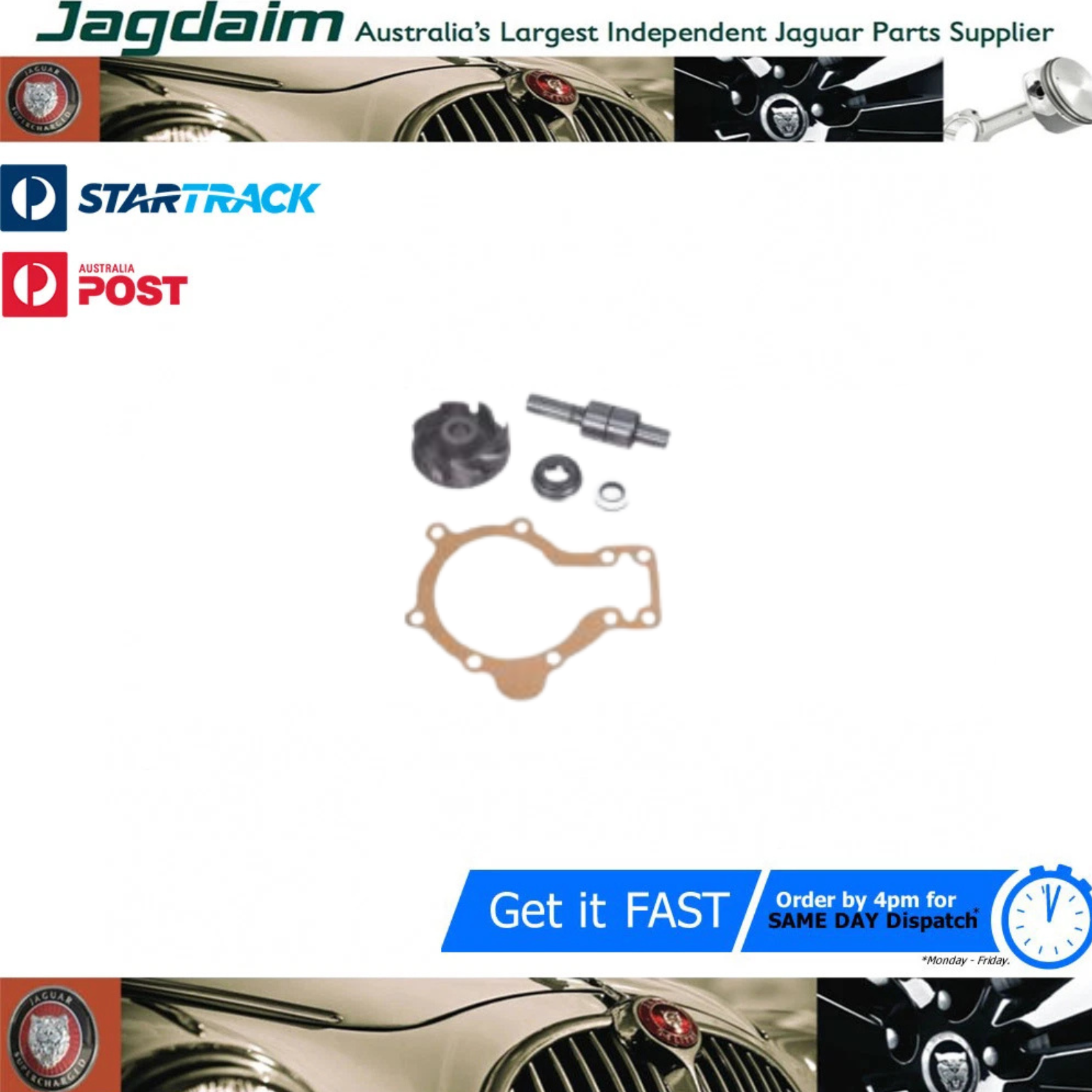 57-157.png New Jaguar Water Pump Repair Kit E Type S2 C30811K - Image 1