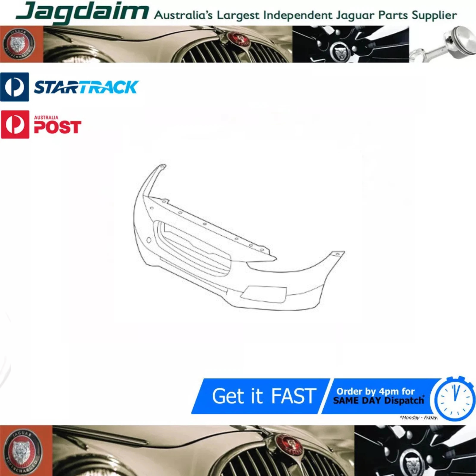 57-212.png New Jaguar Cover Bumper Front R Sport XE T4N5848LML - Image 1