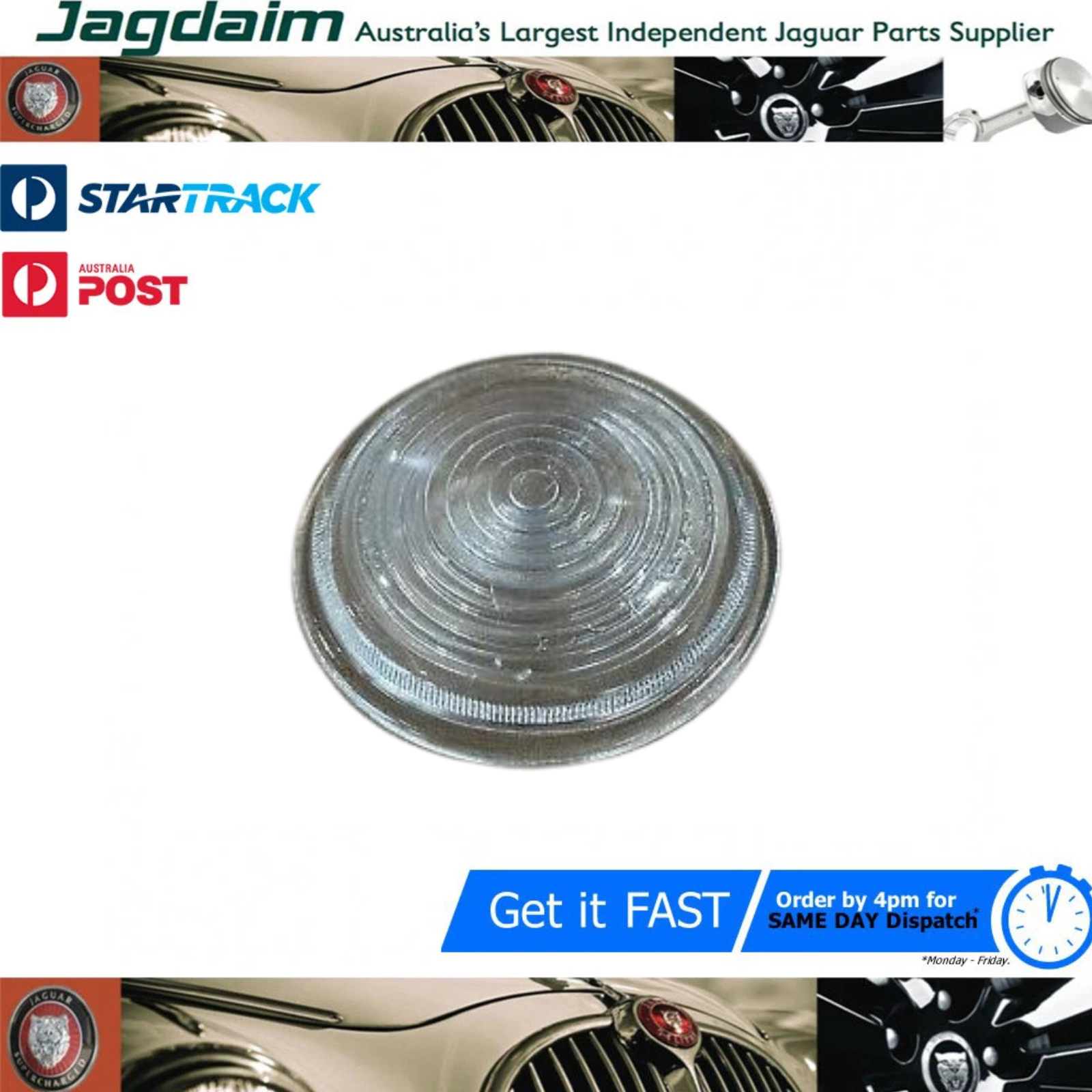 57-242.png New Jaguar Amber Indicator Lens MK2 XK140 XK150 MK7 MK9 5324 - Image 1