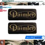 New Jaguar Daimler Rocker Cover Badge - Black / Gold Lettering C35733 X 2