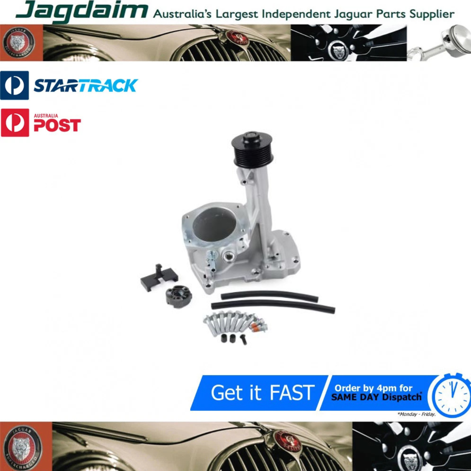 57-28.png New Jaguar Supercharger Snout Repair Kit XJ XF XK 5.0L C2D58056 - Image 1