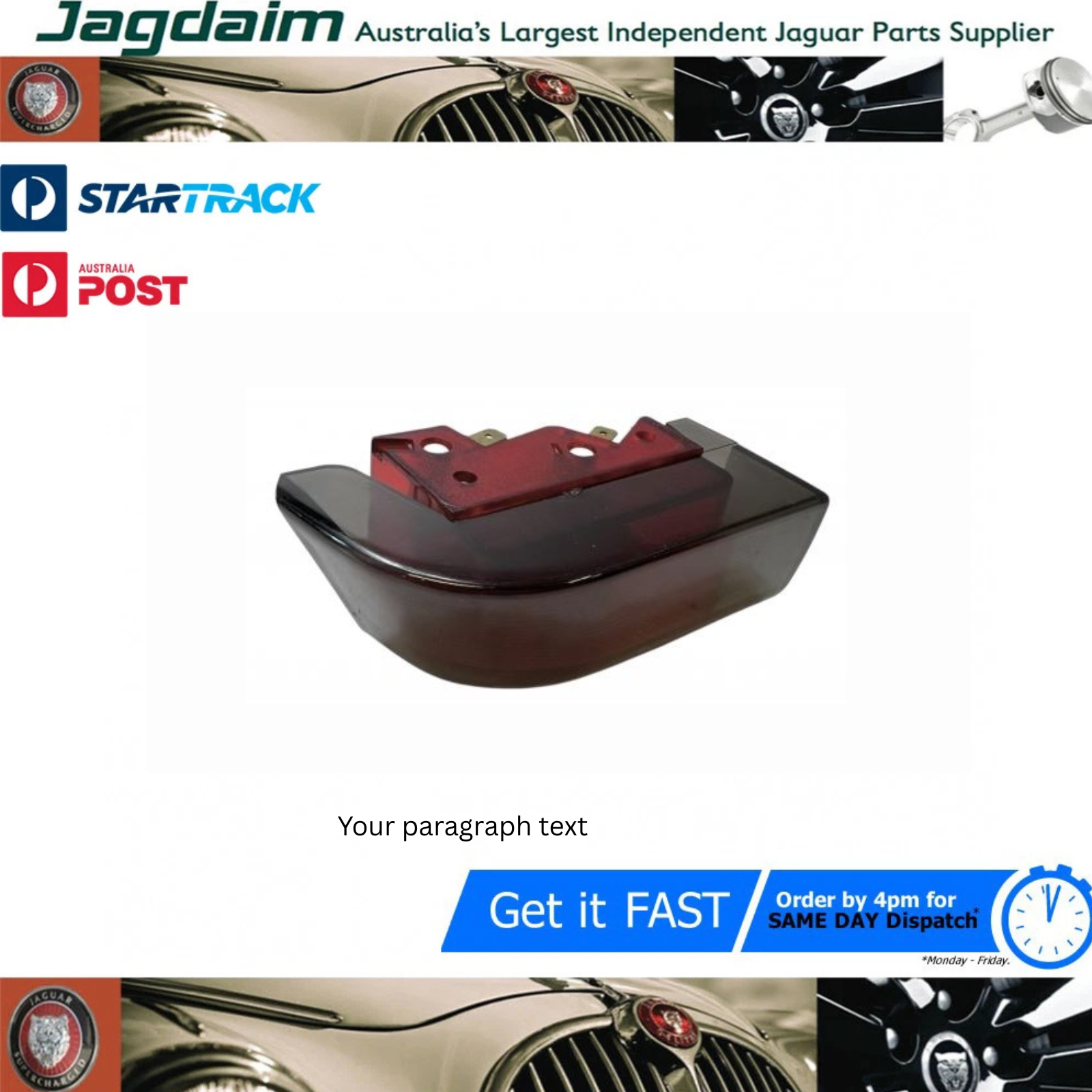 57-285.png New Jaguar Courtesy lamp XJ40 LH DAC8469 - Image 1