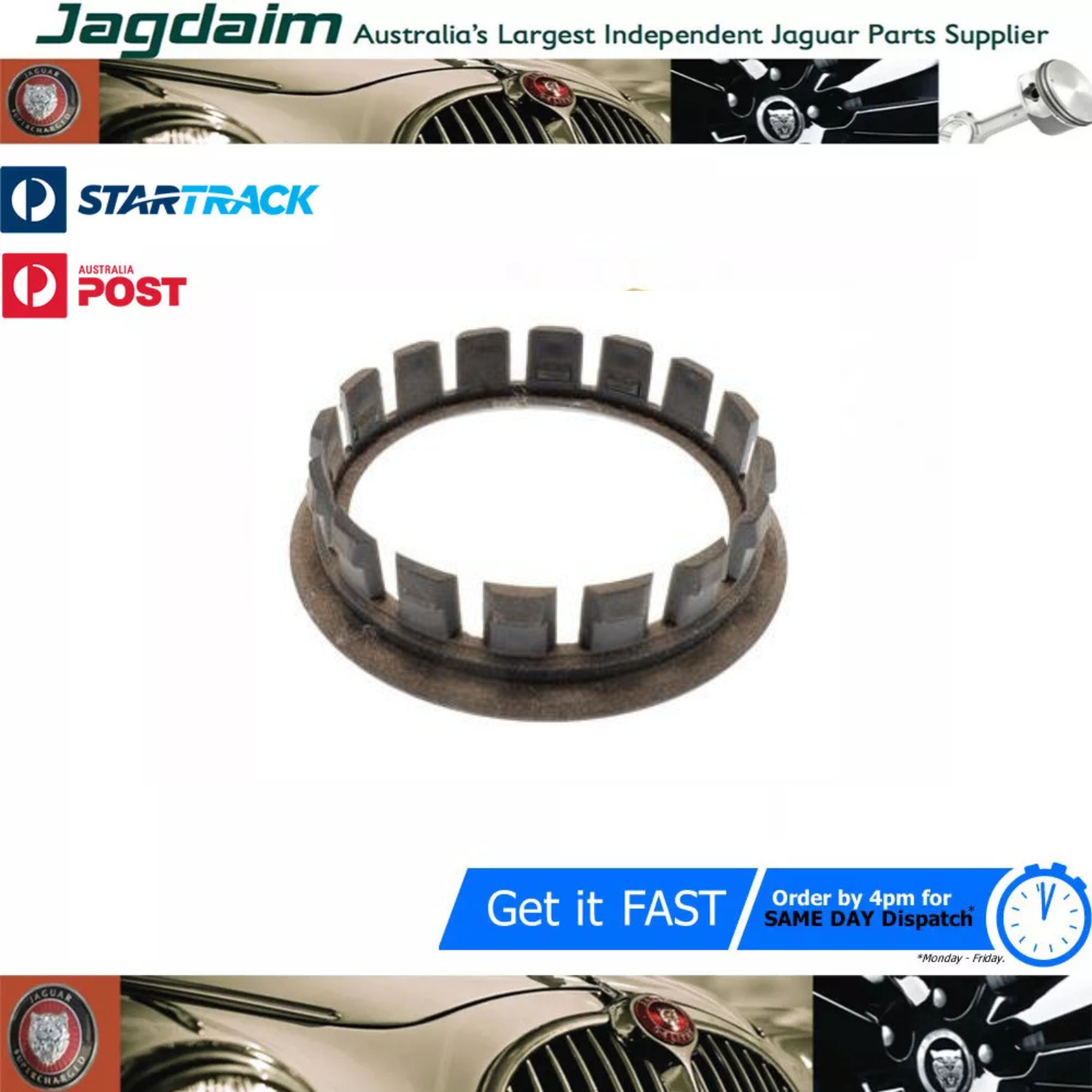 57-293.png New Jaguar Retainer Hubcap Badge S3 XJ40 XJS X300 XJ8 CAC6442 - Image 1