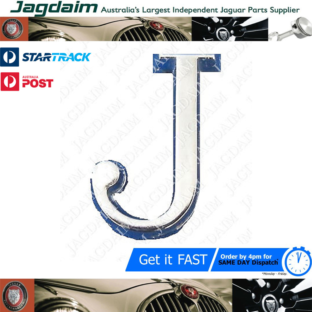 57-307.jpg New Jaguar XJ6 XJ12 Series 1 & 2, XJS Pre H.E 'J' Chrome Boot Badge BD36077 - Image 1