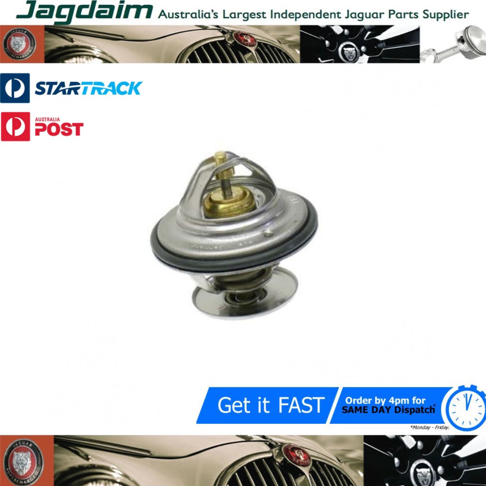 57-348.png New Jaguar Thermostat XJ40 XJS X300 2.9 3.6 4.00 EBC3621* - Image 1