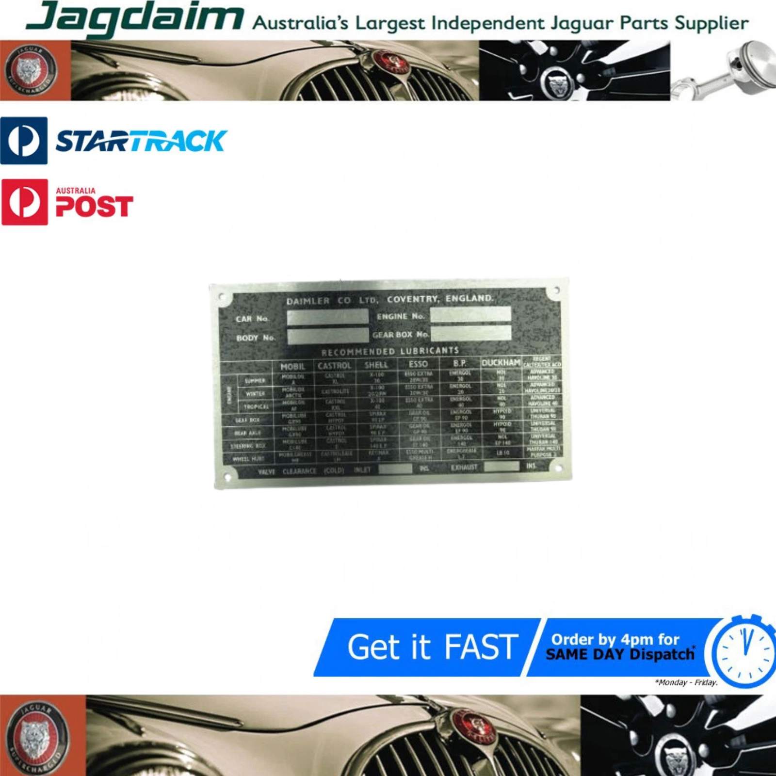 57-358.png New Jaguar Chassis Plate 420 V8 CP337 - Image 1
