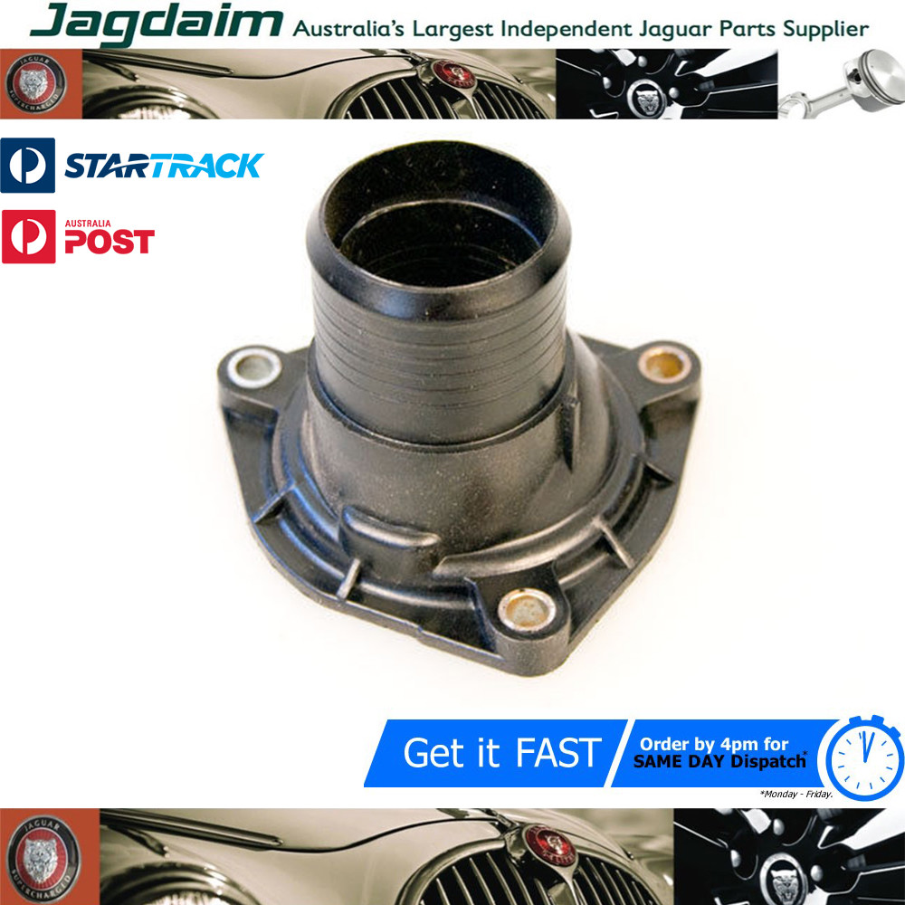 57-361.jpg New Jaguar V8 thermostat cover. 1998-03 XJ8, 1997-02 XK8, S-TYPE V8 AJ85875*5875 - Image 1