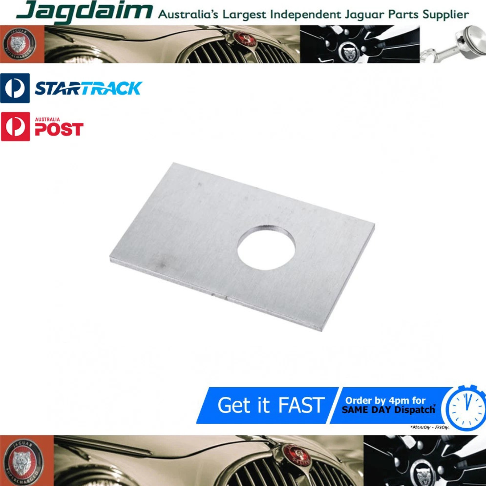 57-427.png New Jaguar Square Body Mounting Spacer 1/16" XK120 XK140 XK150 BD4548/2 - Image 1