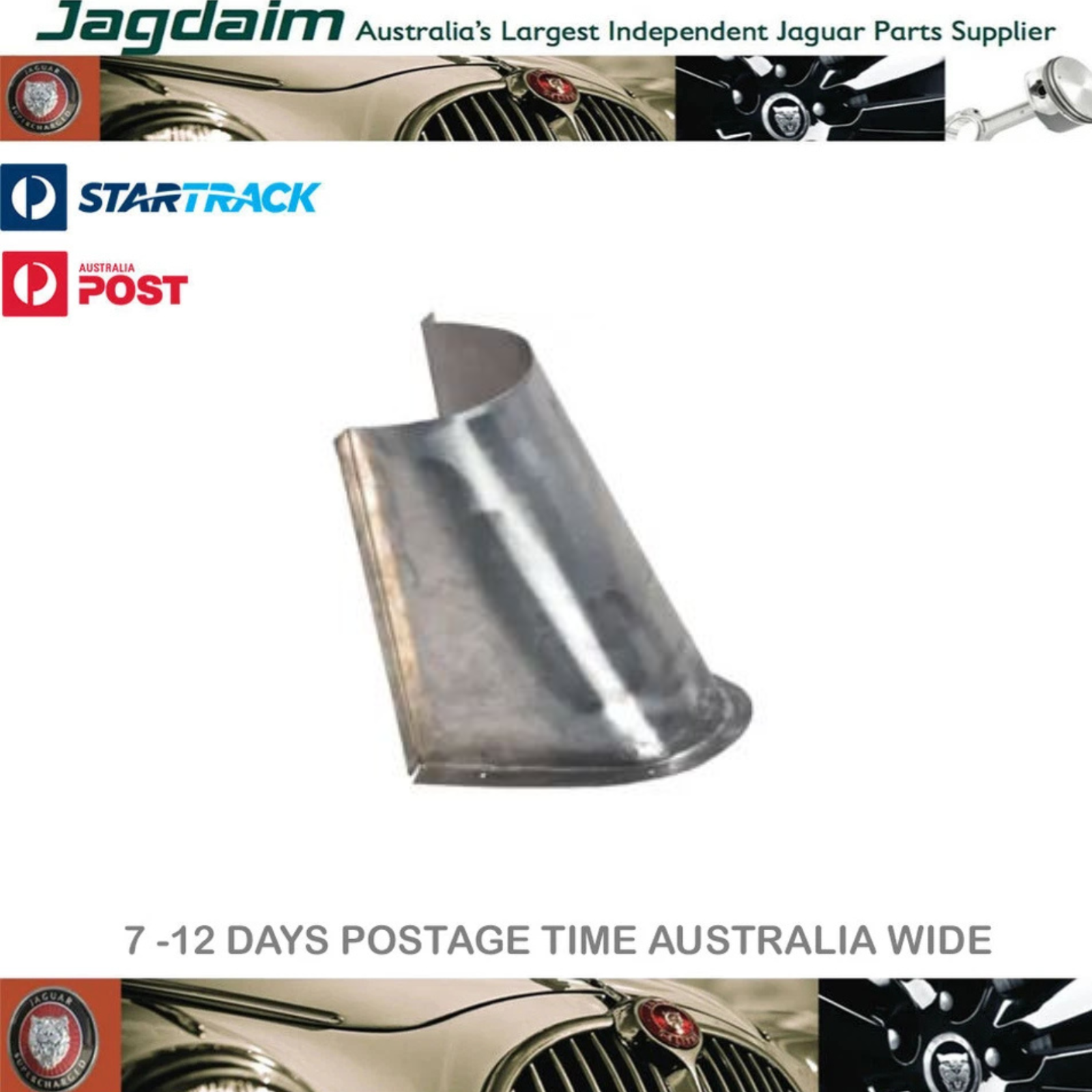 57-430.png New Jaguar Fuel Tank Filler Neck Cover Plate XK120 BD4184 - Image 1