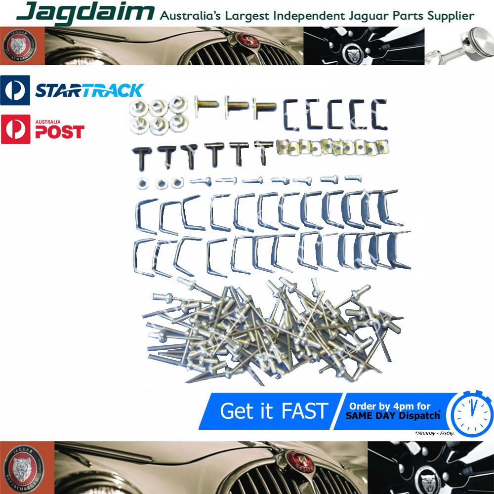 57-4840.jpg New Jaguar Daimler Mark 2 & V8 Chrome Body Moulding Clip Set MLD001K SBS1271FK - Image 1