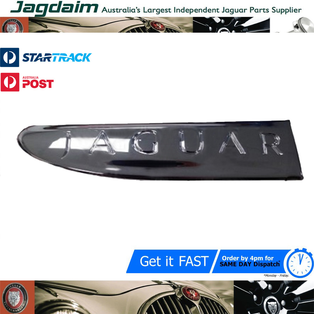 57-5232.jpg New Jaguar X-Type 'Jaguar' Front Wing / Fender Badge Left Hand LH C2S51355 - Image 1