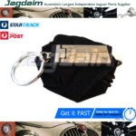 New Jaguar Brushed Chrome Union Jack Rubber Back Keyring Key Ring JHR1648