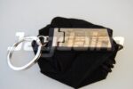 New Jaguar Brushed Chrome Union Jack Rubber Back Keyring Key Ring JHR1648 - Image 2