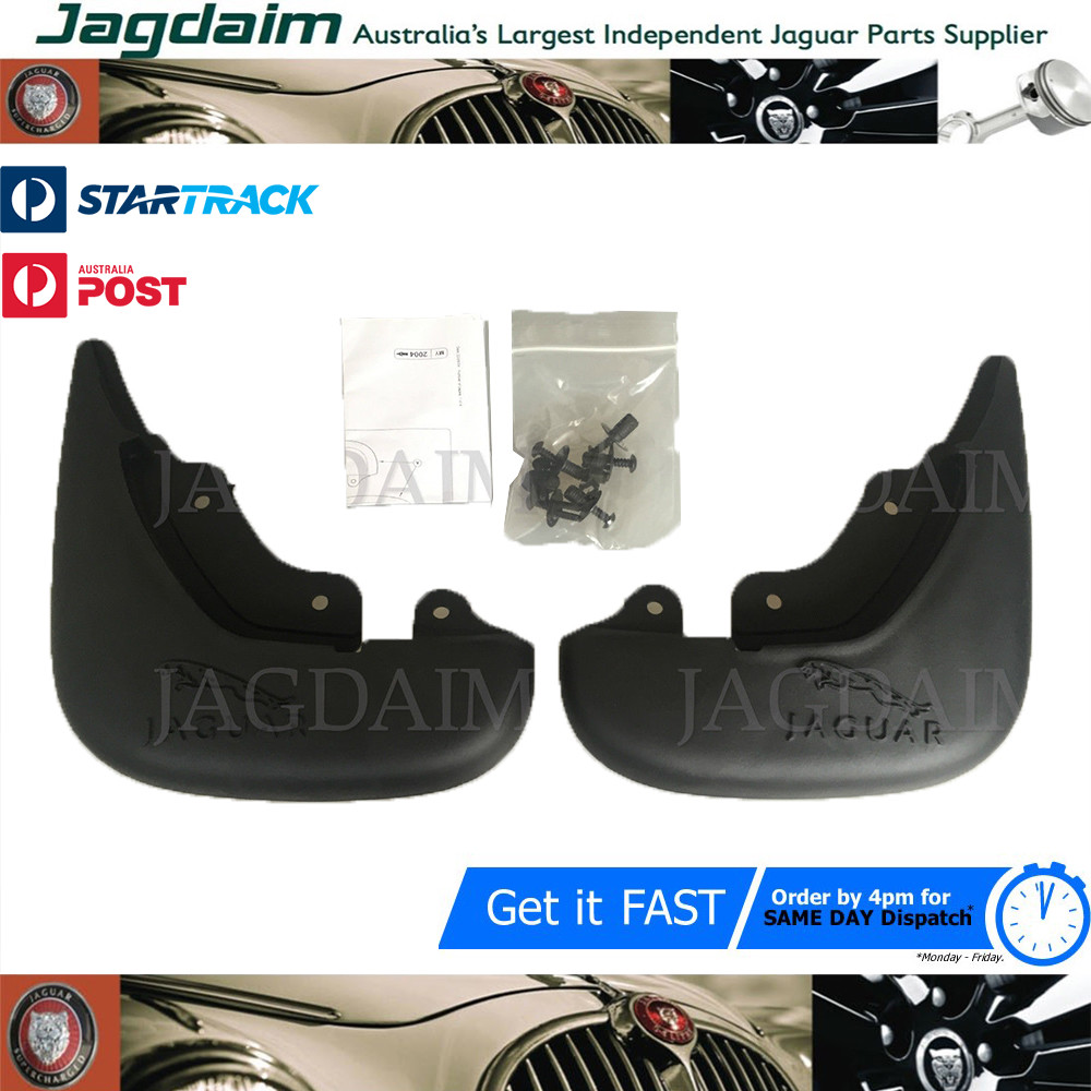 57-5442.jpg New Jaguar S-Type Front Mudflaps Rare XR853820 - Image 1