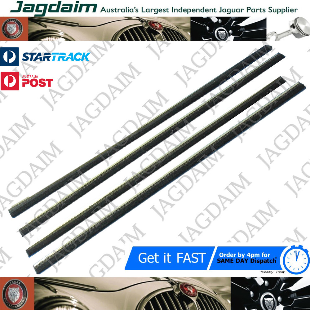 57-5483.jpg New Jaguar Daimler MK2 V8 S-Type 420 Outer Door Glass Weatherstrip X4 BD20010/4 - Image 1