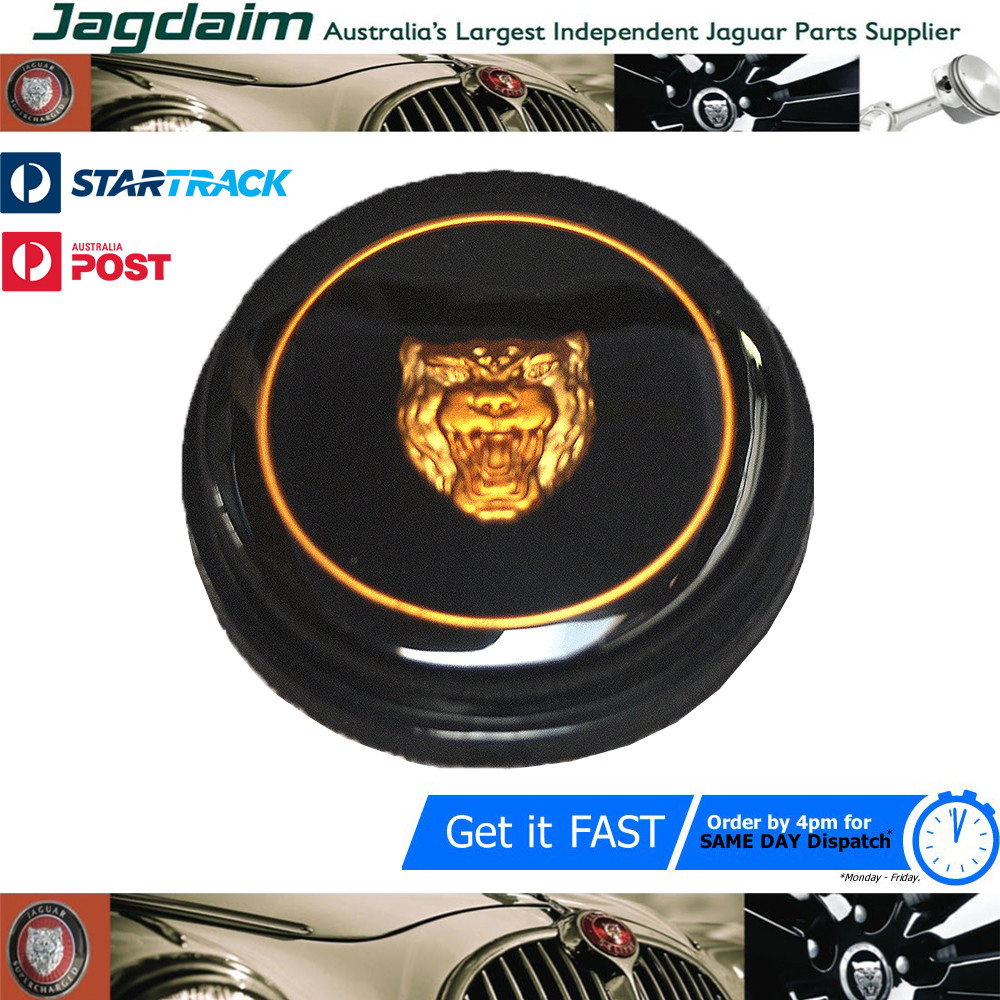 57-5584.jpg New Jaguar Mk MK2 S-Type Horn Push Badge Black C22272 - Image 1