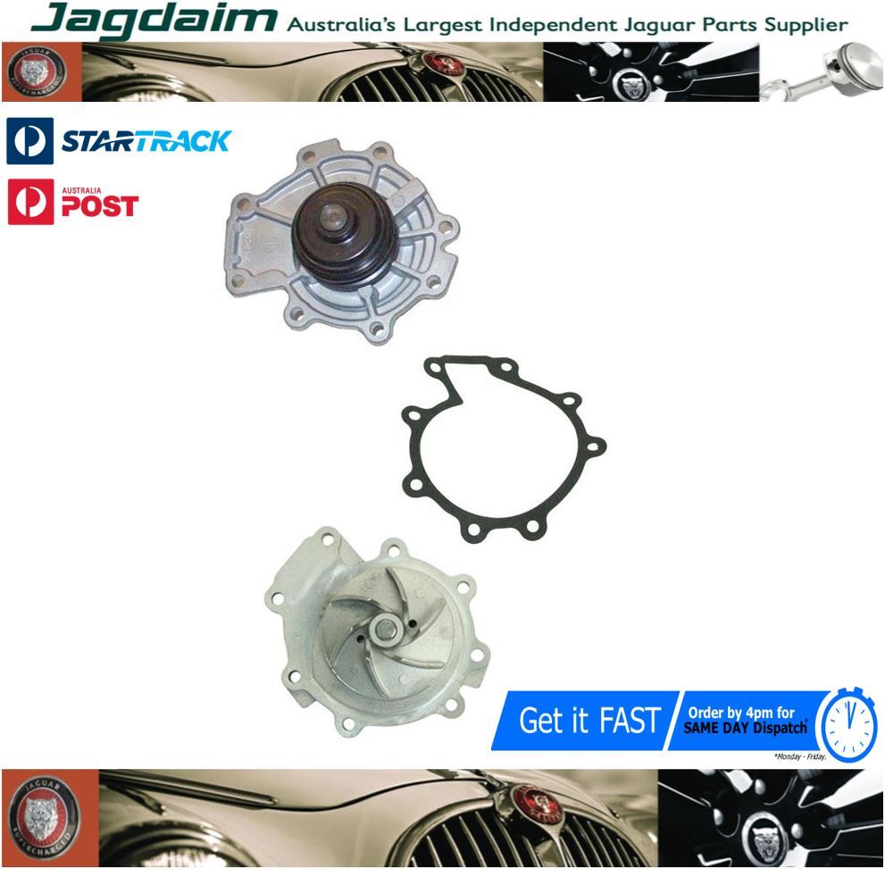 57-5603.jpg New Jaguar X-Type2.5 3.0 V6 Water Pump Metal Impeller + Pulley + Gasket C2S43292 - Image 1