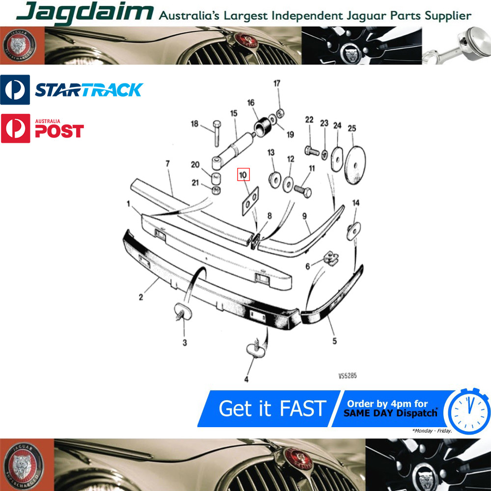57-5881.jpg New Jaguar XJS Bumper Spacer BEC14759 - Image 1