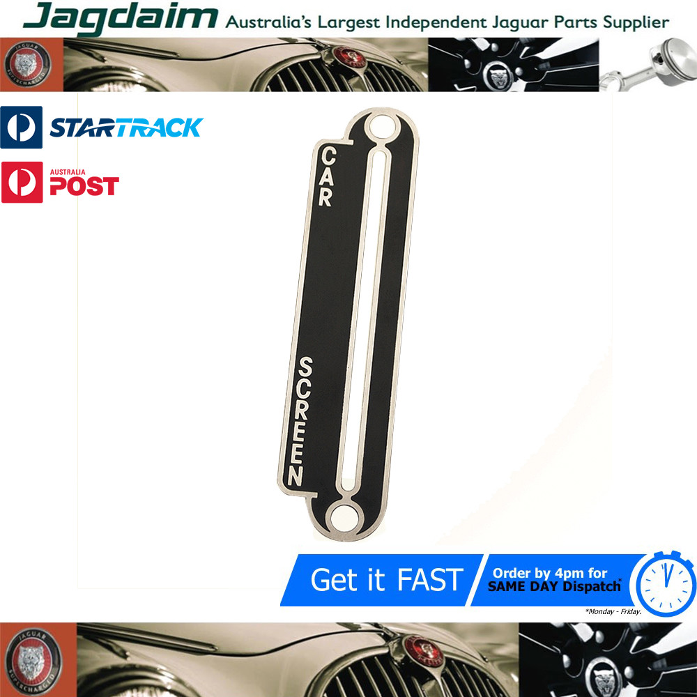 57-632.jpg New Jaguar Daimler Mk Heater Control Lever Escutcheon Legend Plate C15594 - Image 1