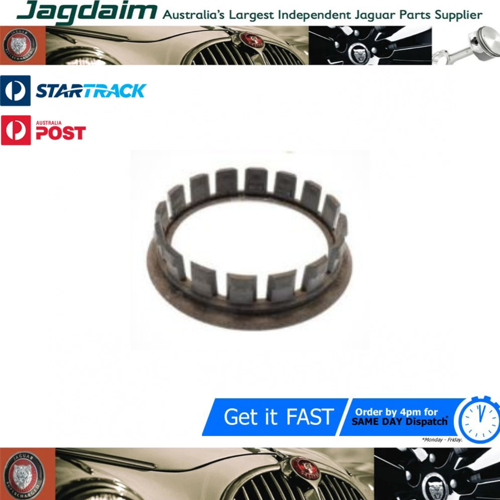 57-657.png New Jaguar Retainer Hubcap Badge S3 XJ40 XJS X300 XJ8 CAC6442* - Image 1