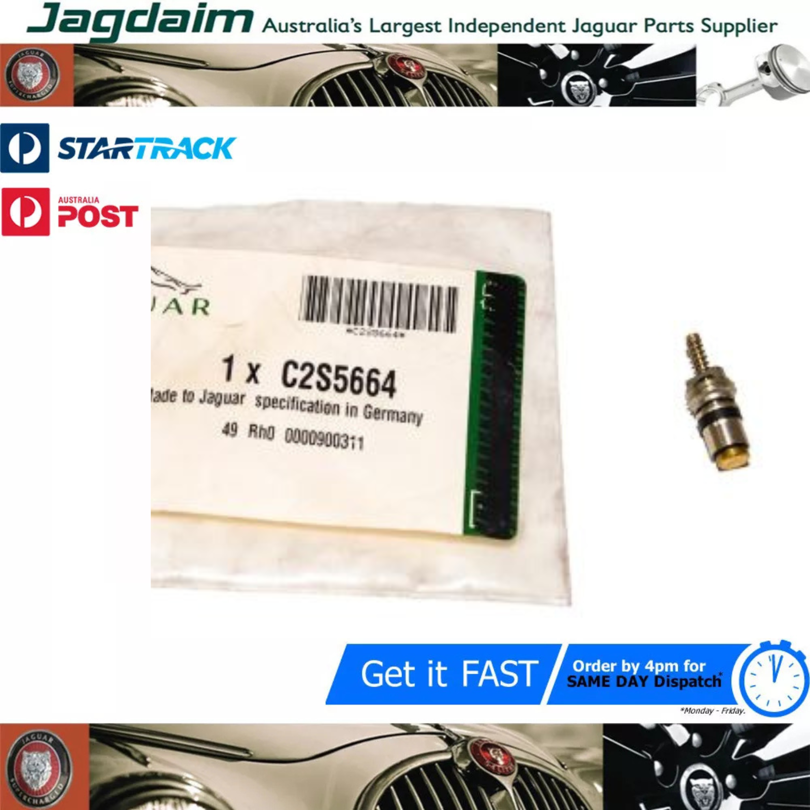 57-669.png New Jaguar Valve-charge S Type X350 2.7 C2S5664 - Image 1