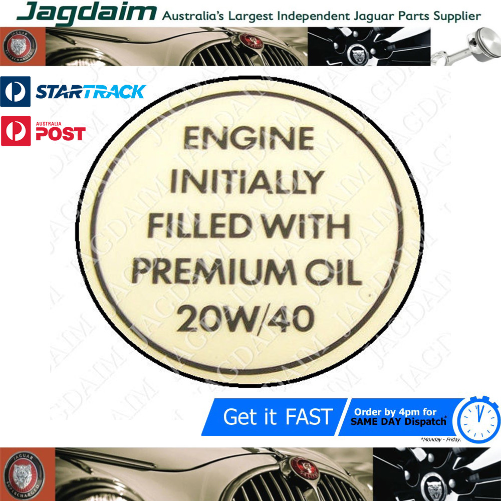 57-7535.jpg New Jaguar Daimler 20w 40 oil sticker DECAL - Image 1