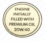 New Jaguar Daimler 20w 40 oil sticker DECAL - Image 2